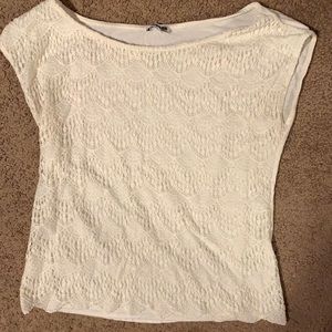 Express cream lace top